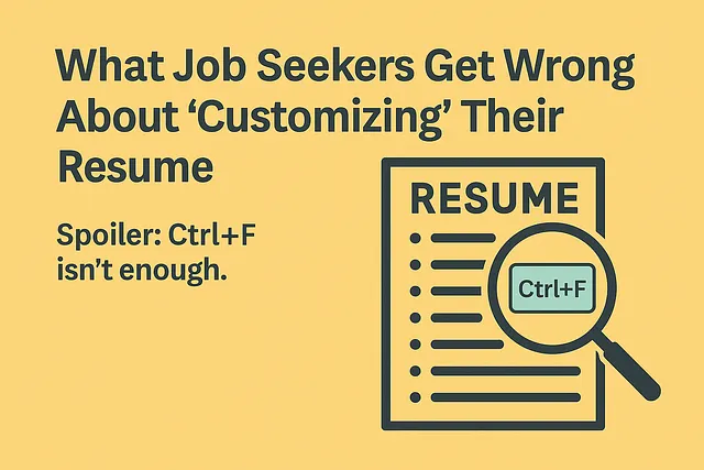Customizing a resume the right way