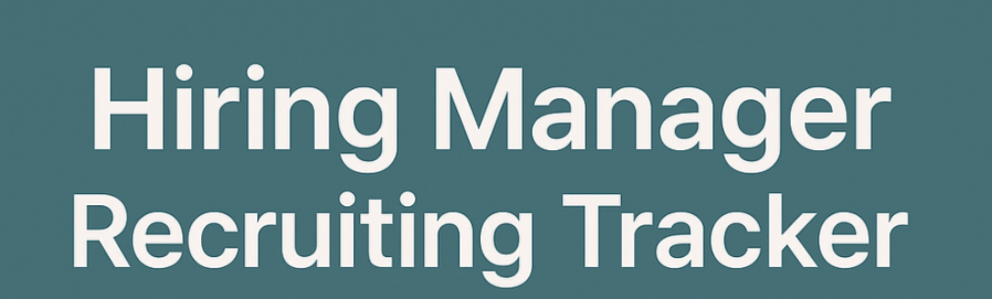 Hiring Manager Spreadsheet Tracker