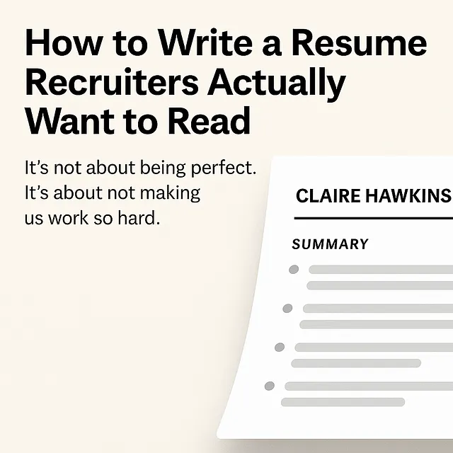 Readable resume example with clean formatting