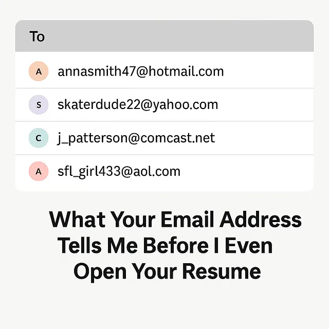 Professional email address matters